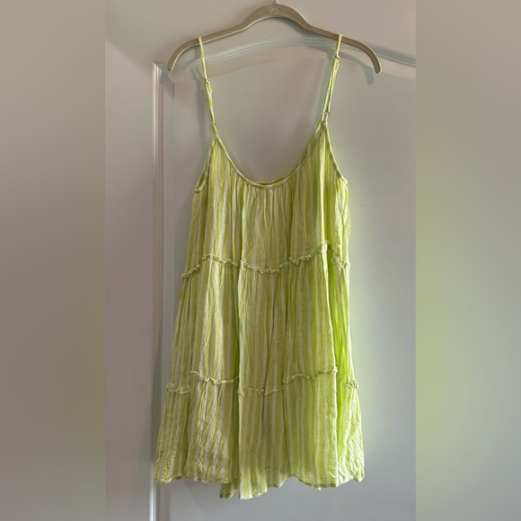 Elan Striped Tiered Cover Up Dress Beachwear Medium - Picture 7 of 7